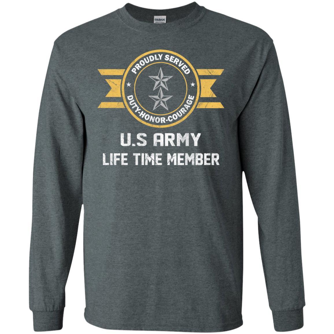Life Time Member - US Army O-8 Major General O8 MG General Officer Ranks Men T Shirt On Front-TShirt-Army-Veterans Nation