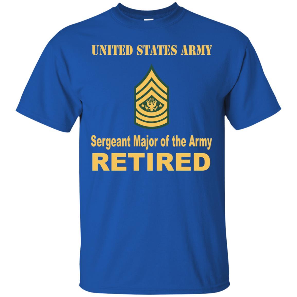US Army E-9 Sergeant Major of the Army E9 SMA Noncommissioned Officer Retired Men T Shirt On Front-TShirt-Army-Veterans Nation