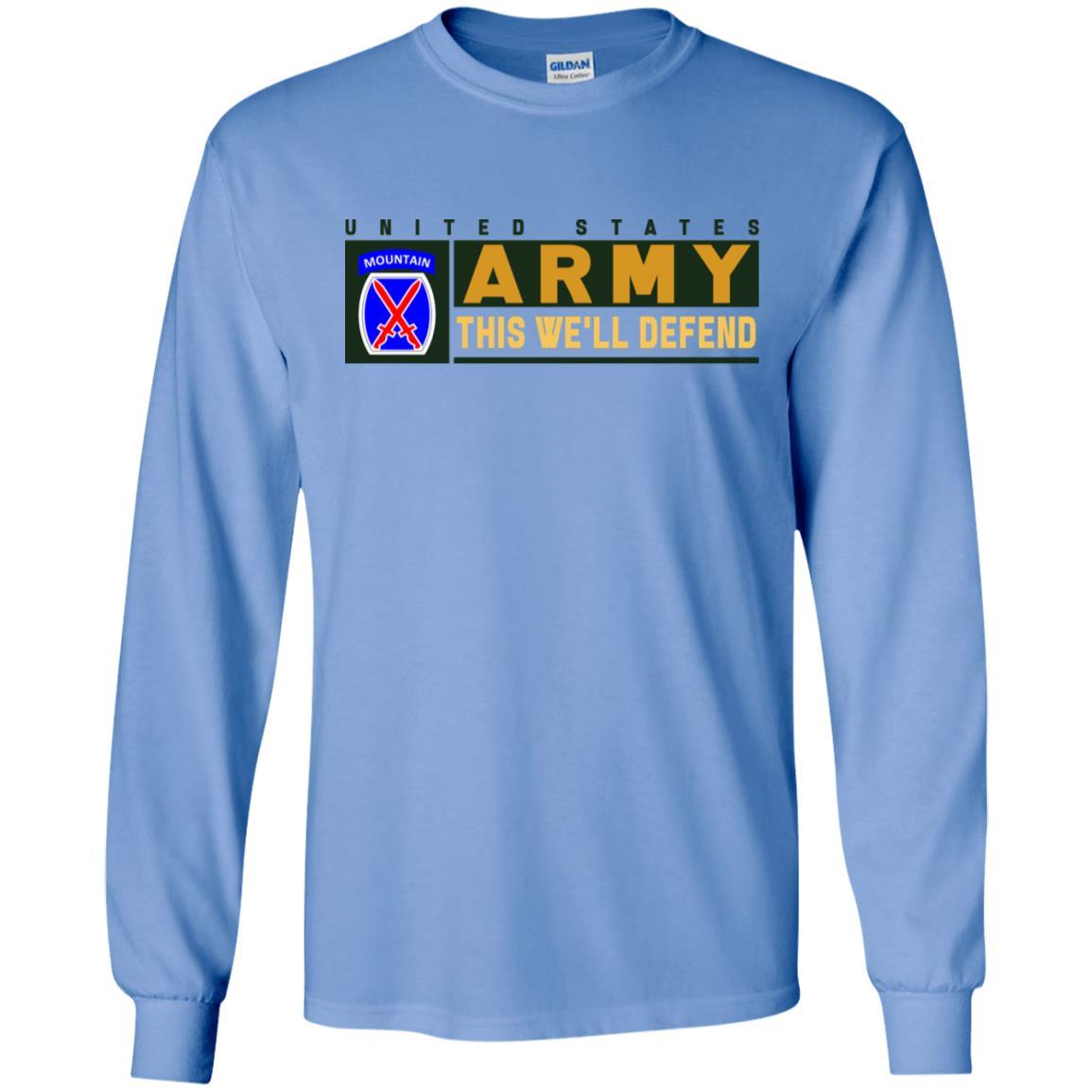 US Army 10th Mountain Infantry Division- This We'll Defend T-Shirt On Front For Men-TShirt-Army-Veterans Nation
