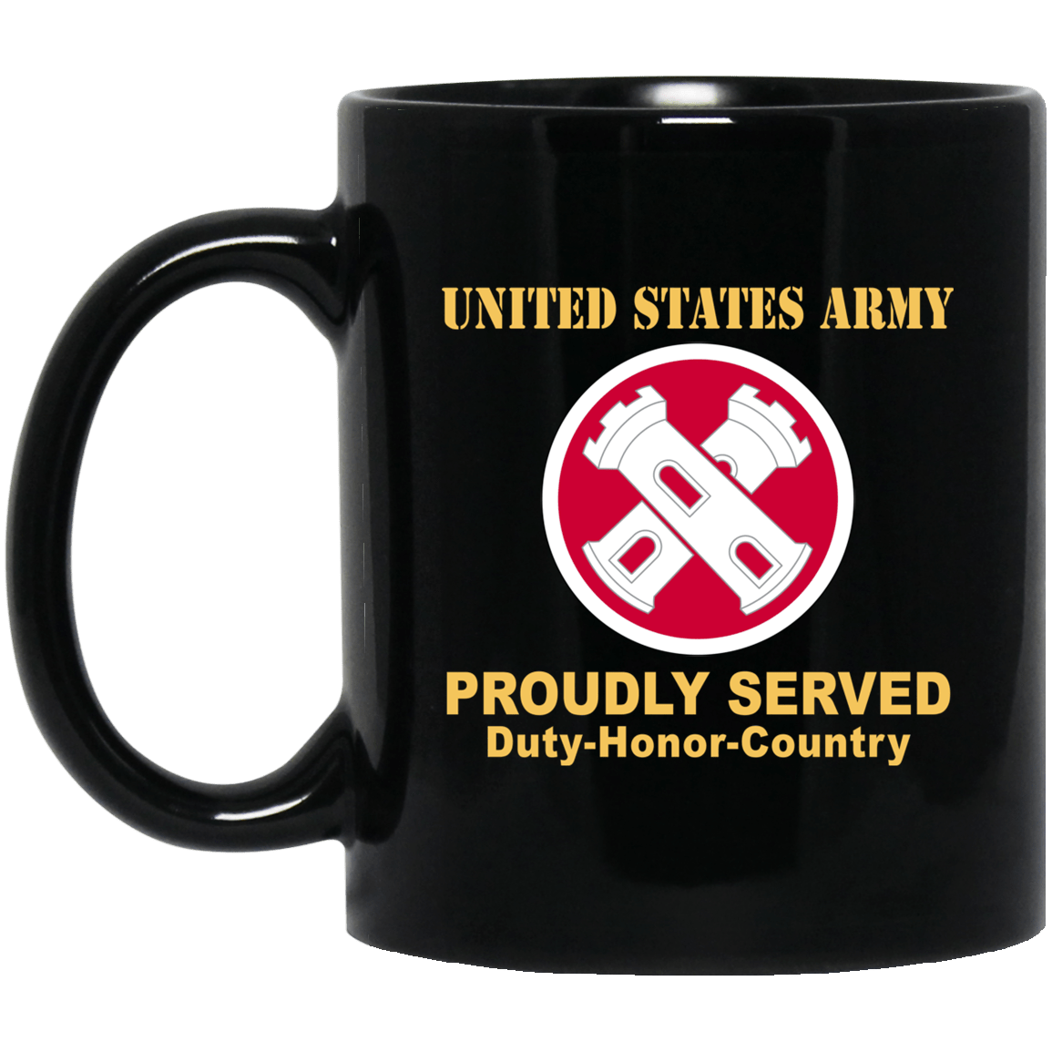 16TH ENGINEER BRIGADE- 11 oz - 15 oz Black Mug-Mug-Army-CSIB-Veterans Nation