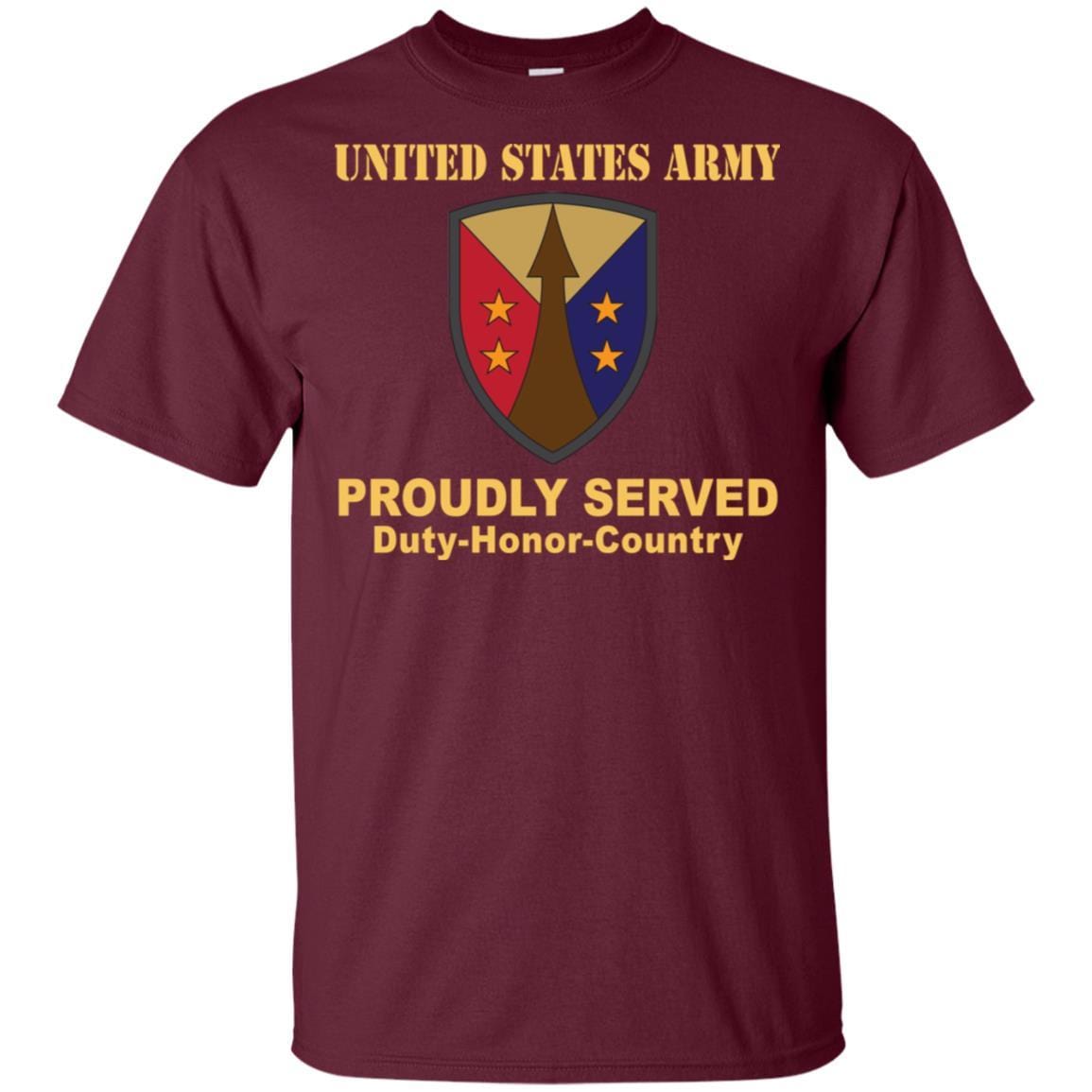 US ARMY CSIB ARMY RESERVE SUSTAINMENT COMMAND- Proudly Served T-Shirt On Front For Men-TShirt-Army-Veterans Nation