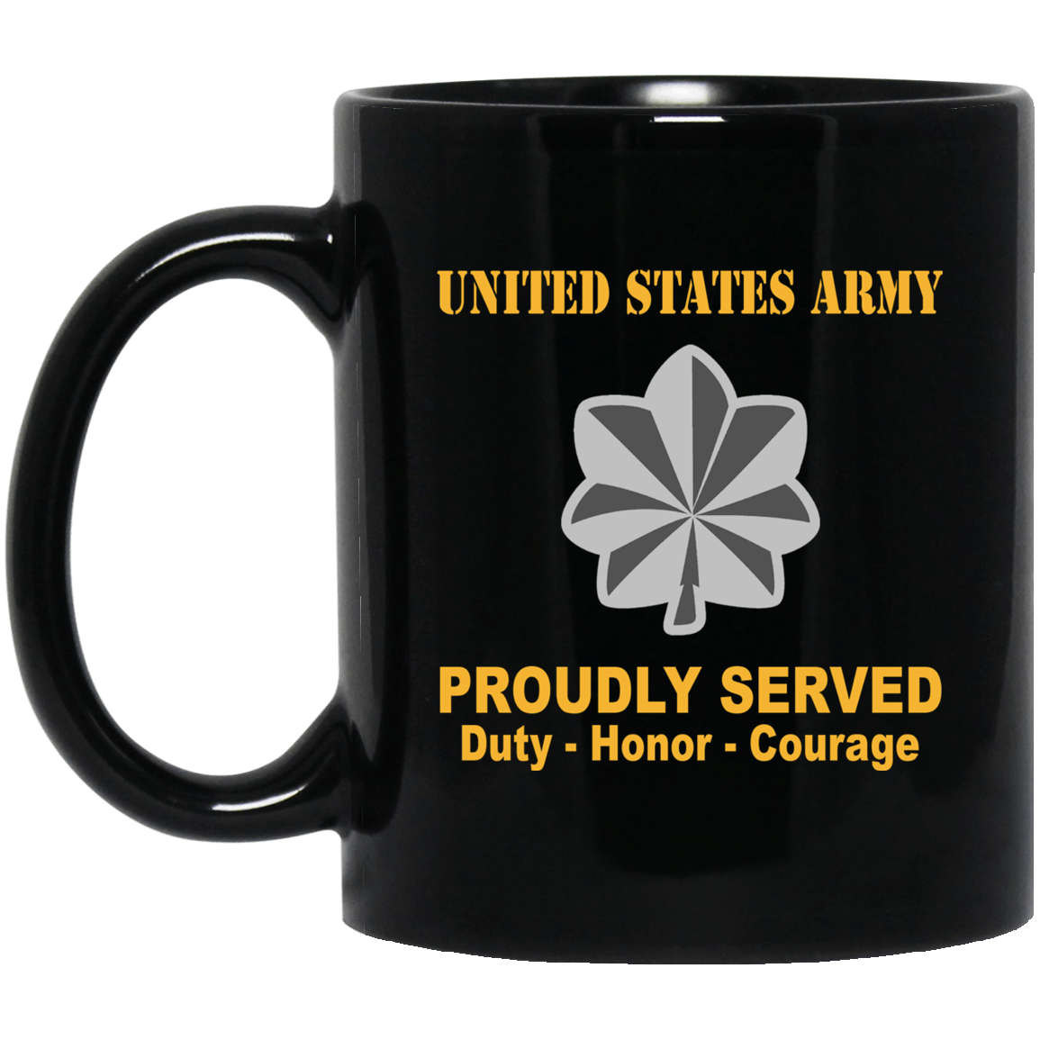 US Army O-5 Lieutenant Colonel O5 LTC Field Officer Ranks Proudly Served Black Mug Black Mug-Mug-Army-Ranks-Veterans Nation