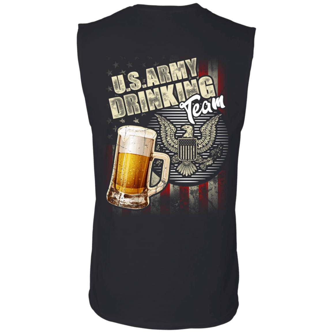 US Army Drinking Bear Team Back T Shirts-TShirt-Army-Veterans Nation