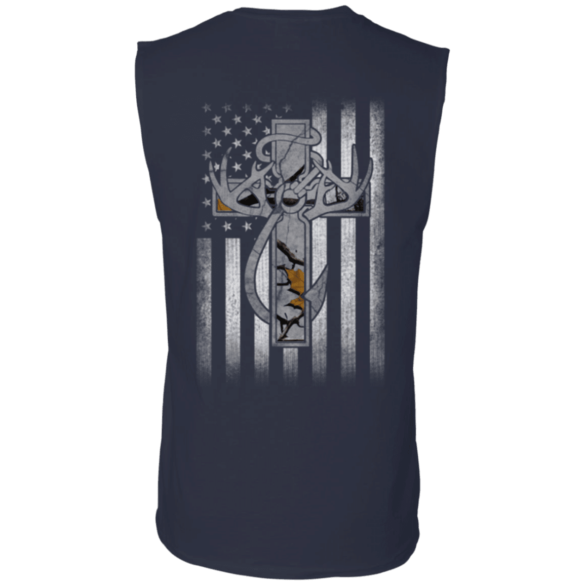 Military T-Shirt "Hunting Faith Flag Veteran"-TShirt-General-Veterans Nation