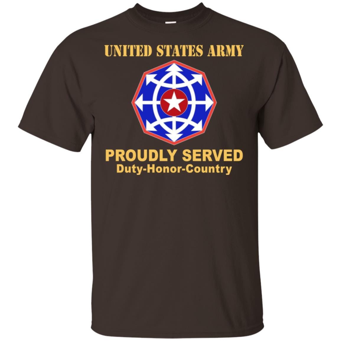 US ARMY CSIB CRIMINAL INVESTIGATION COMMAND- Proudly Served T-Shirt On Front For Men-TShirt-Army-Veterans Nation