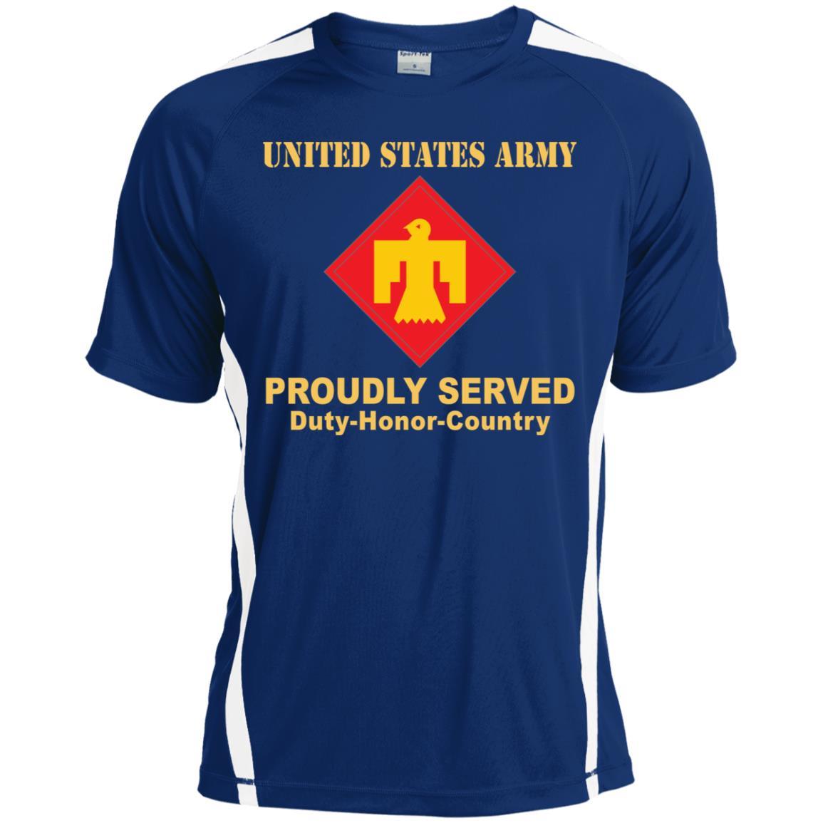 US ARMY 45TH INFANTRY BRIGADE COMBAT TEAM- Proudly Served T-Shirt On Front For Men-TShirt-Army-Veterans Nation