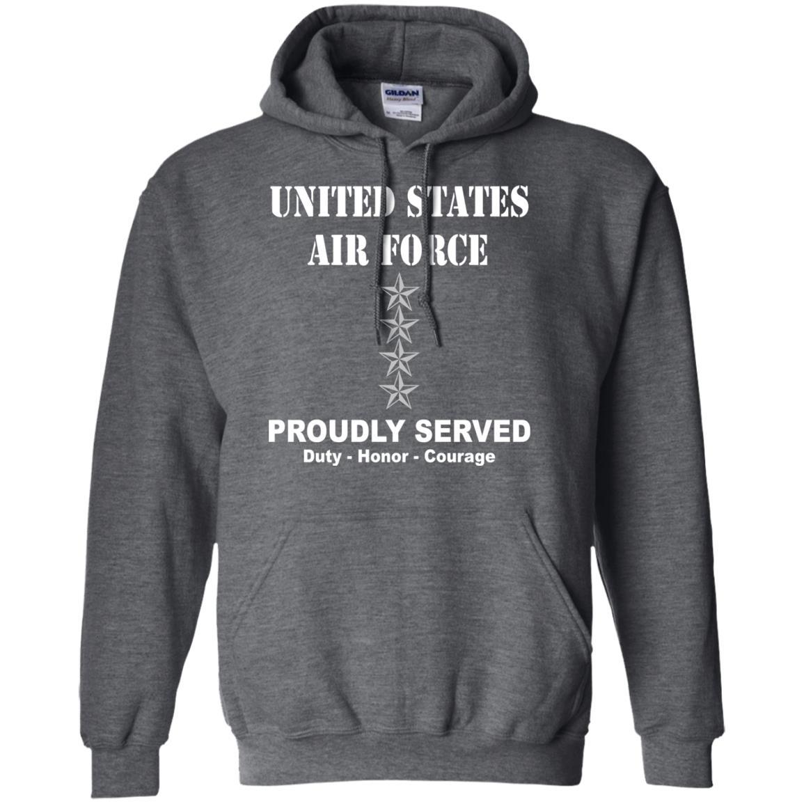 US Air Force O-10 General Gen O10 General Officer Ranks Men Front T Shirt For Air Force-TShirt-USAF-Veterans Nation