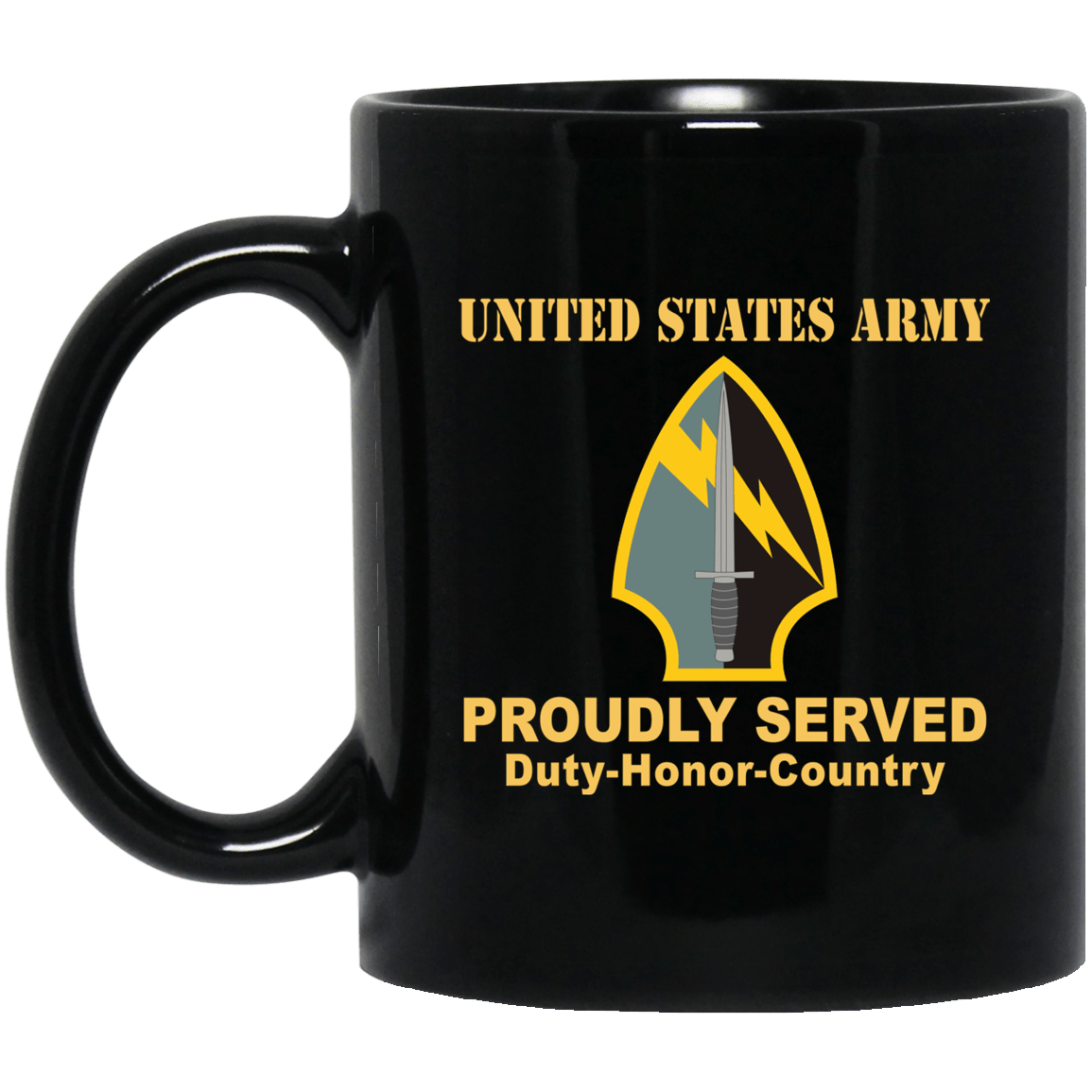 US ARMY 560 BATTLEFIELD SURVEILLANCE BRIGADE- 11 oz - 15 oz Black Mug-Mug-Army-CSIB-Veterans Nation