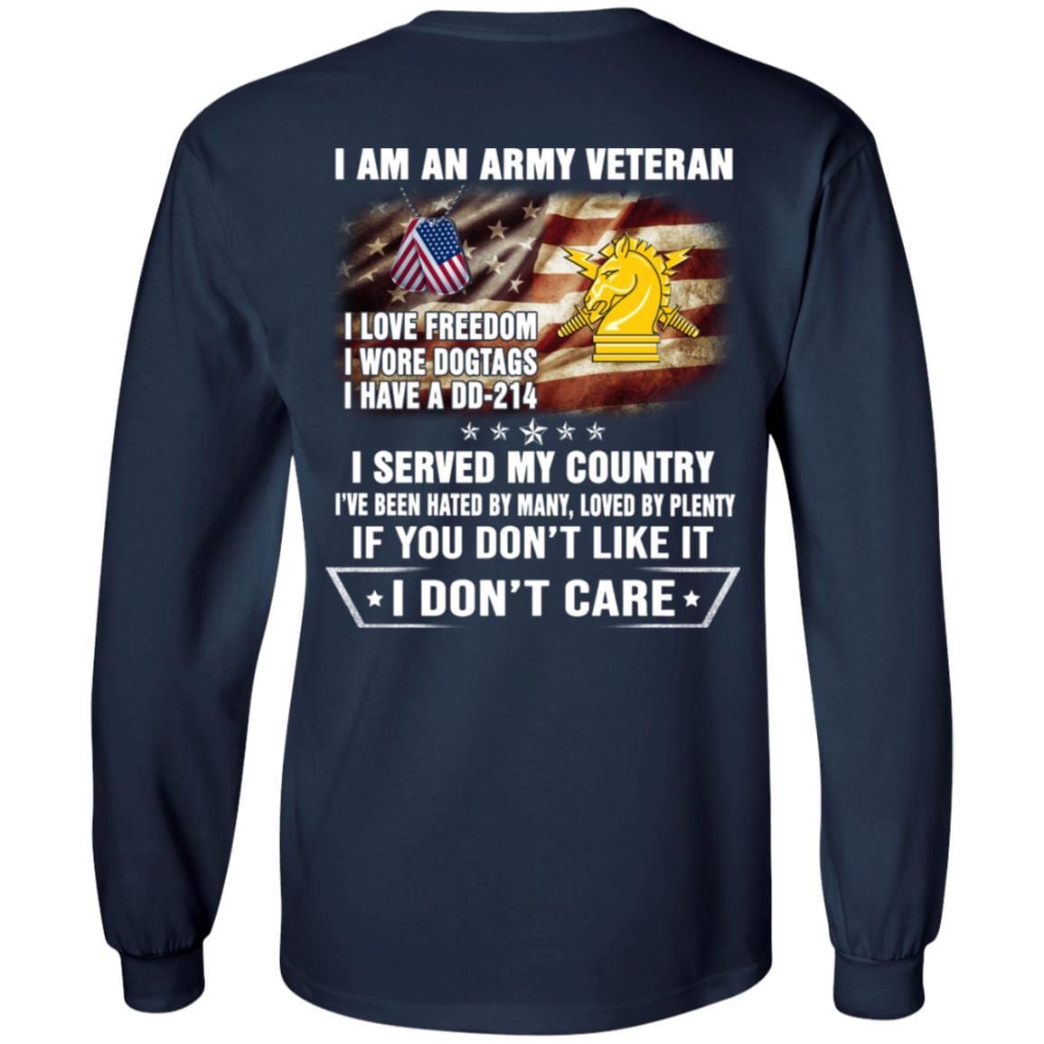 T-Shirt "I Am An Army Psychological Ops Veteran" On Back-TShirt-Army-Veterans Nation