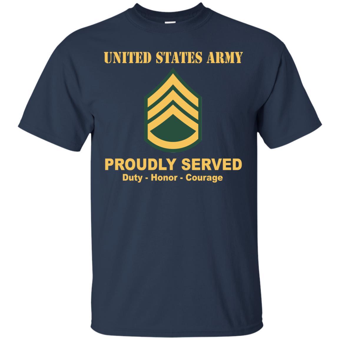US Army E-6 Staff Sergeant E6 SSG Noncommissioned Officer Ranks Men Front Shirt US Army Rank-TShirt-Army-Veterans Nation