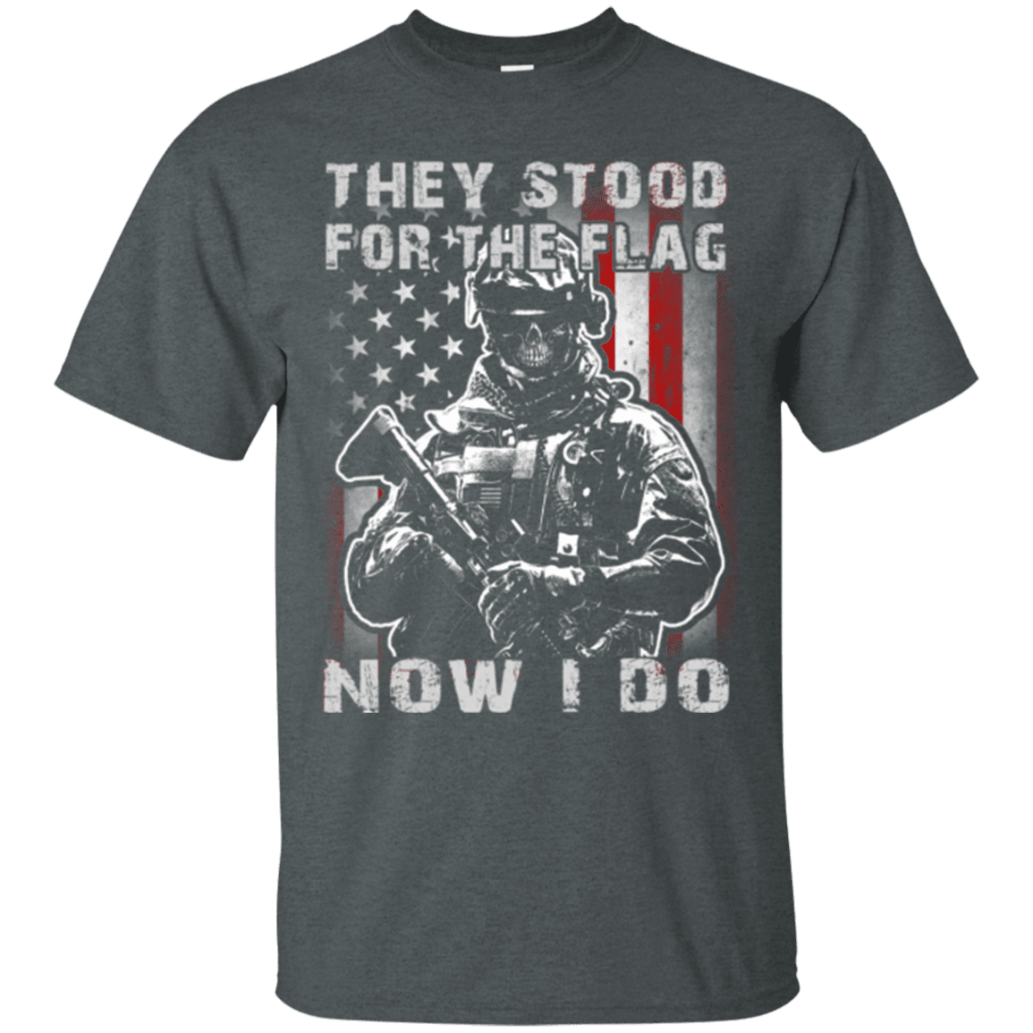 Military T-Shirt "They Stood For The Flag Now I Do"-TShirt-General-Veterans Nation