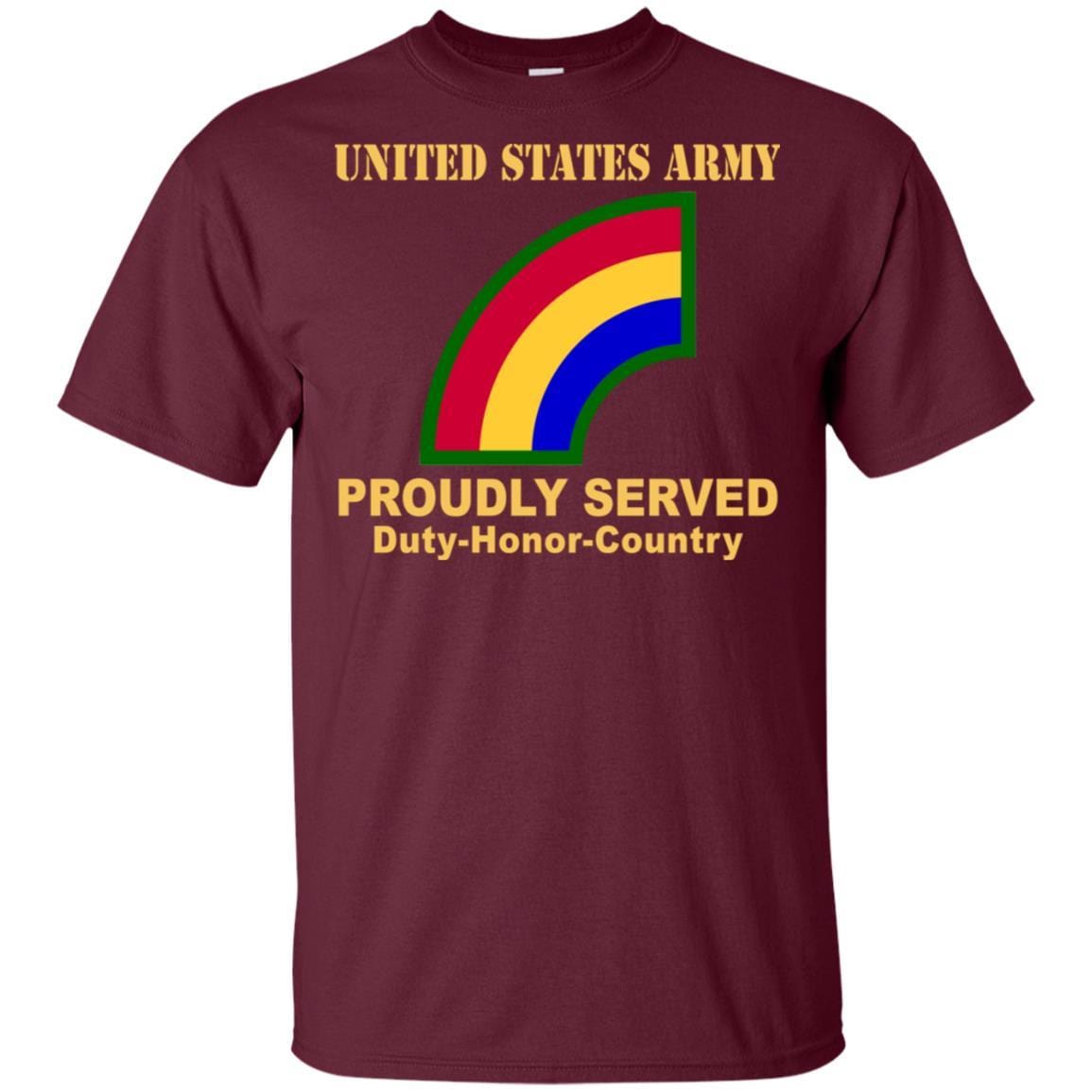 US ARMY 42ND INFANTRY DIVISION- Proudly Served T-Shirt On Front For Men-TShirt-Army-Veterans Nation