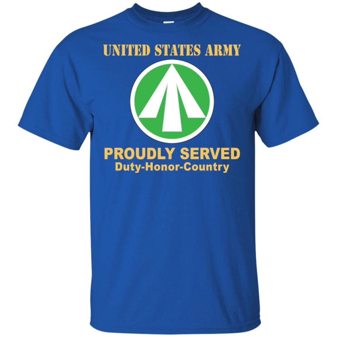 US ARMY CSIB MILITARY SURFACE DEPLOYMENT AND DISTRIBUTION COMMAND- Proudly Served T-Shirt On Front For Men-TShirt-Army-Veterans Nation