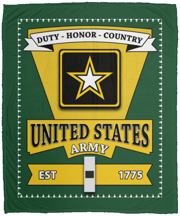 US Army W-1 Warrant Officer 1 W1 WO1 Warrant Officer Blanket Cozy Plush Fleece Blanket - 50x60-Blankets-Army-Ranks-Veterans Nation