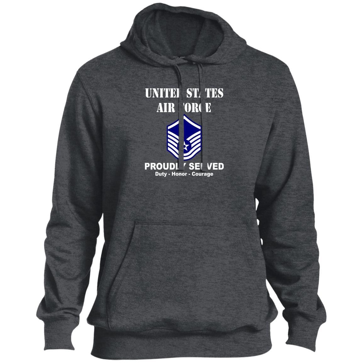 US Air Force E-7 Master Sergeant MSgt E7 Noncommissioned Officer Ranks T shirt Sport-Tek Tall Pullover Hoodie - T-Shirt-TShirt-USAF-Veterans Nation