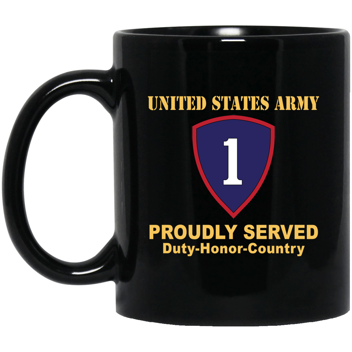US ARMY 1ST PERSONNEL COMMAND- 11 oz - 15 oz Black Mug-Mug-Army-CSIB-Veterans Nation
