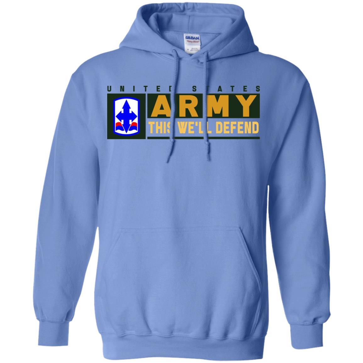 US Army 29TH INFANTRY BRIGADE COMBAT TEAM CSIB- This We'll Defend T-Shirt On Front For Men-TShirt-Army-Veterans Nation