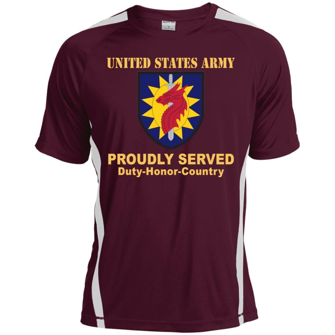 US ARMY 224 SUSTAINMENT BRIGADE- Proudly Served T-Shirt On Front For Men-TShirt-Army-Veterans Nation