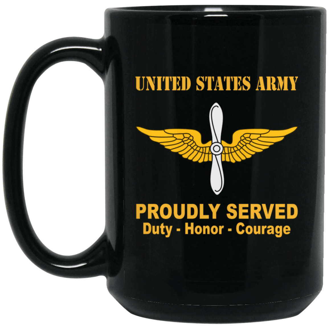 U.S Army Aviation Black Mug 11 oz - 15 oz-Mug-Army-Branch-Veterans Nation