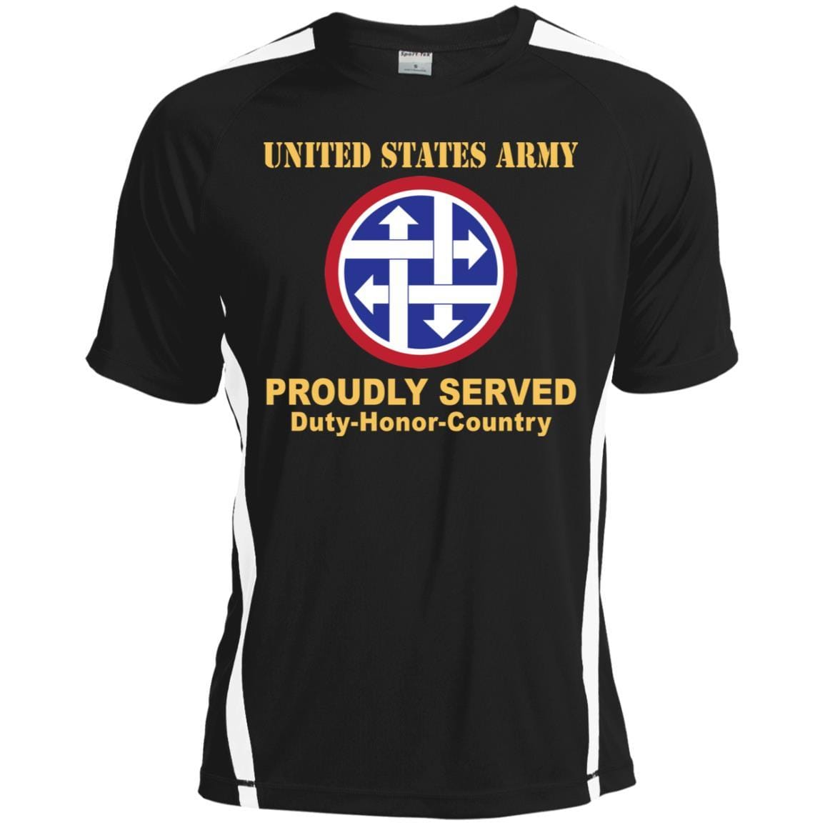 US ARMY 4TH SUSTAINMENT COMMAND- Proudly Served T-Shirt On Front For Men-TShirt-Army-Veterans Nation