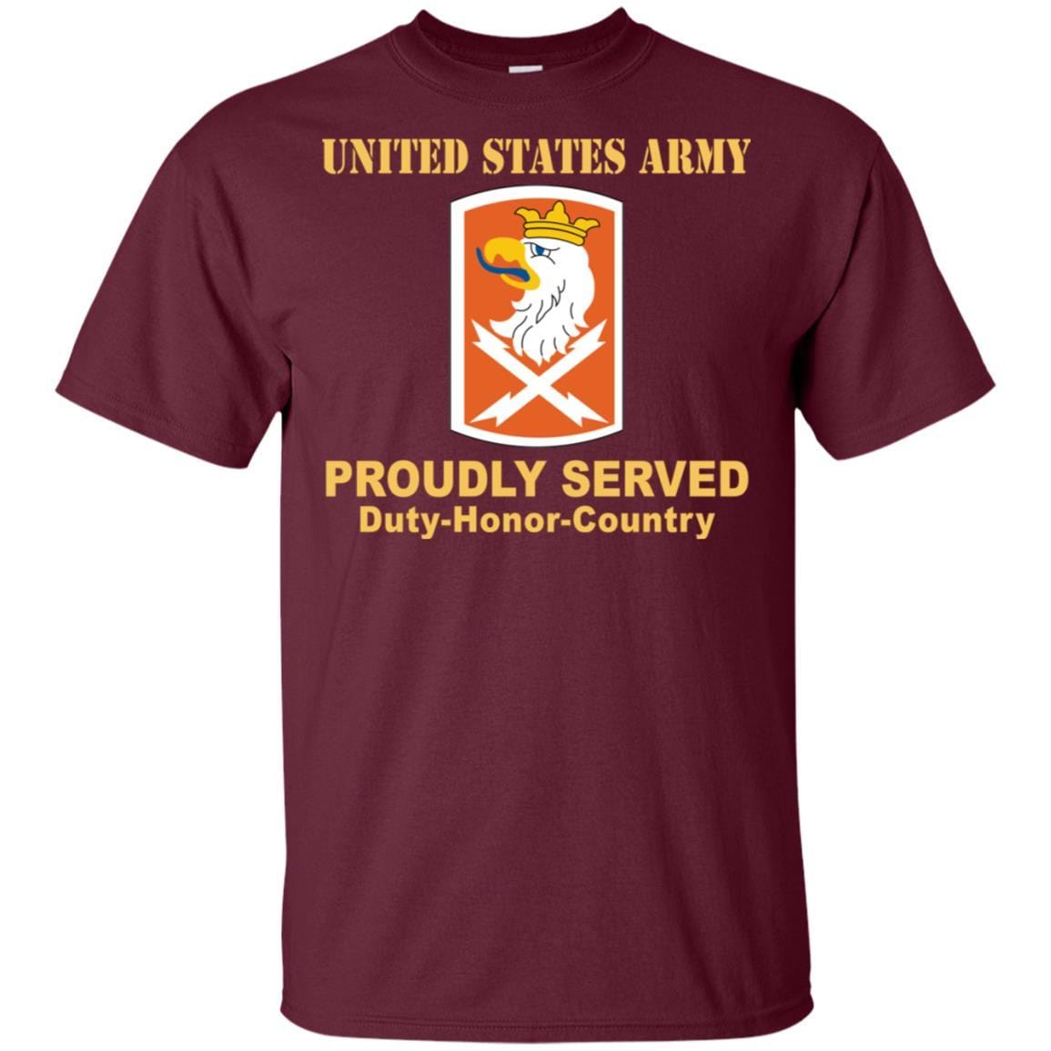 US ARMY 22ND SIGNAL BRIGADE- Proudly Served T-Shirt On Front For Men-TShirt-Army-Veterans Nation