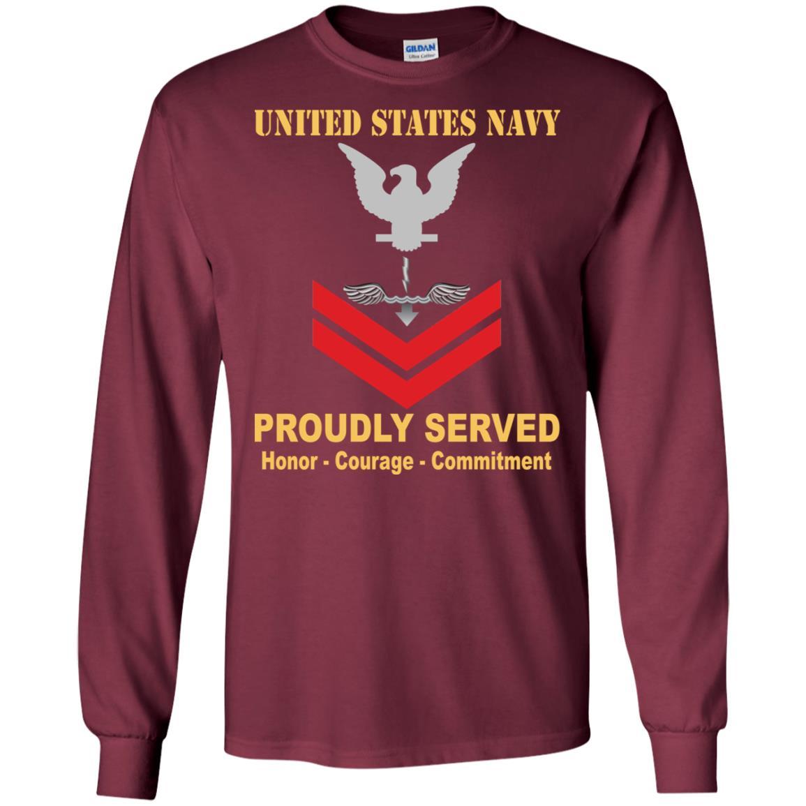 Navy Antisubmarine Warfare Technician Navy AX E-5 Rating Badges Proudly Served T-Shirt For Men On Front-TShirt-Navy-Veterans Nation