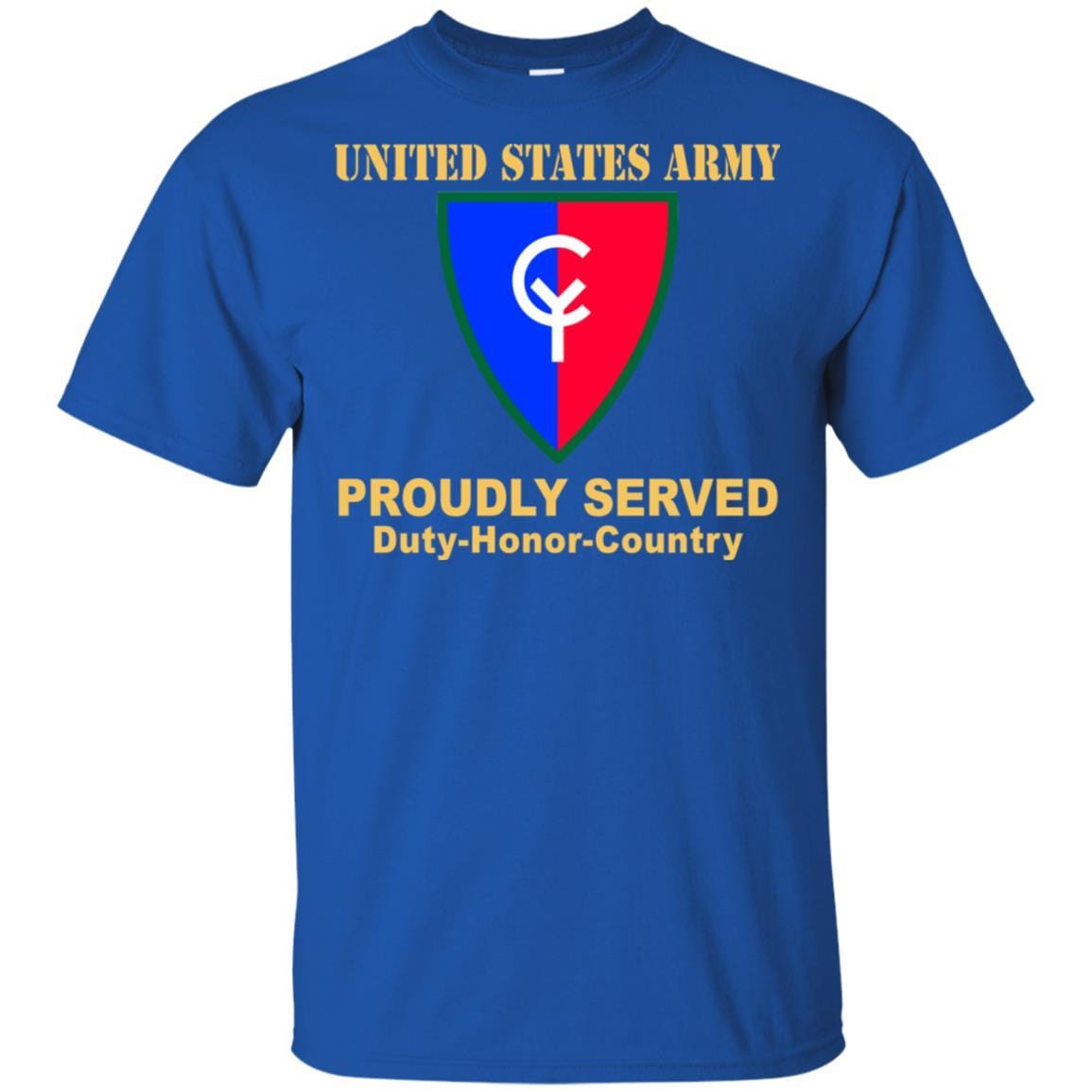 US ARMY 38TH INFANTRY DIVISION- Proudly Served T-Shirt On Front For Men-TShirt-Army-Veterans Nation