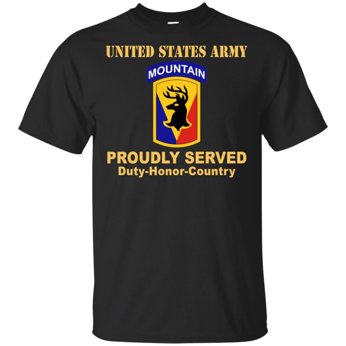 US ARMY 86TH INFANTRY BRIGADE COMBAT TEAM - Proudly Served T-Shirt On Front For Men-TShirt-Army-Veterans Nation