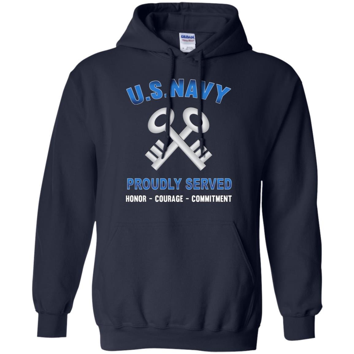 Navy Storekeeper Navy SK - Proudly Served T-Shirt For Men On Front-TShirt-Navy-Veterans Nation