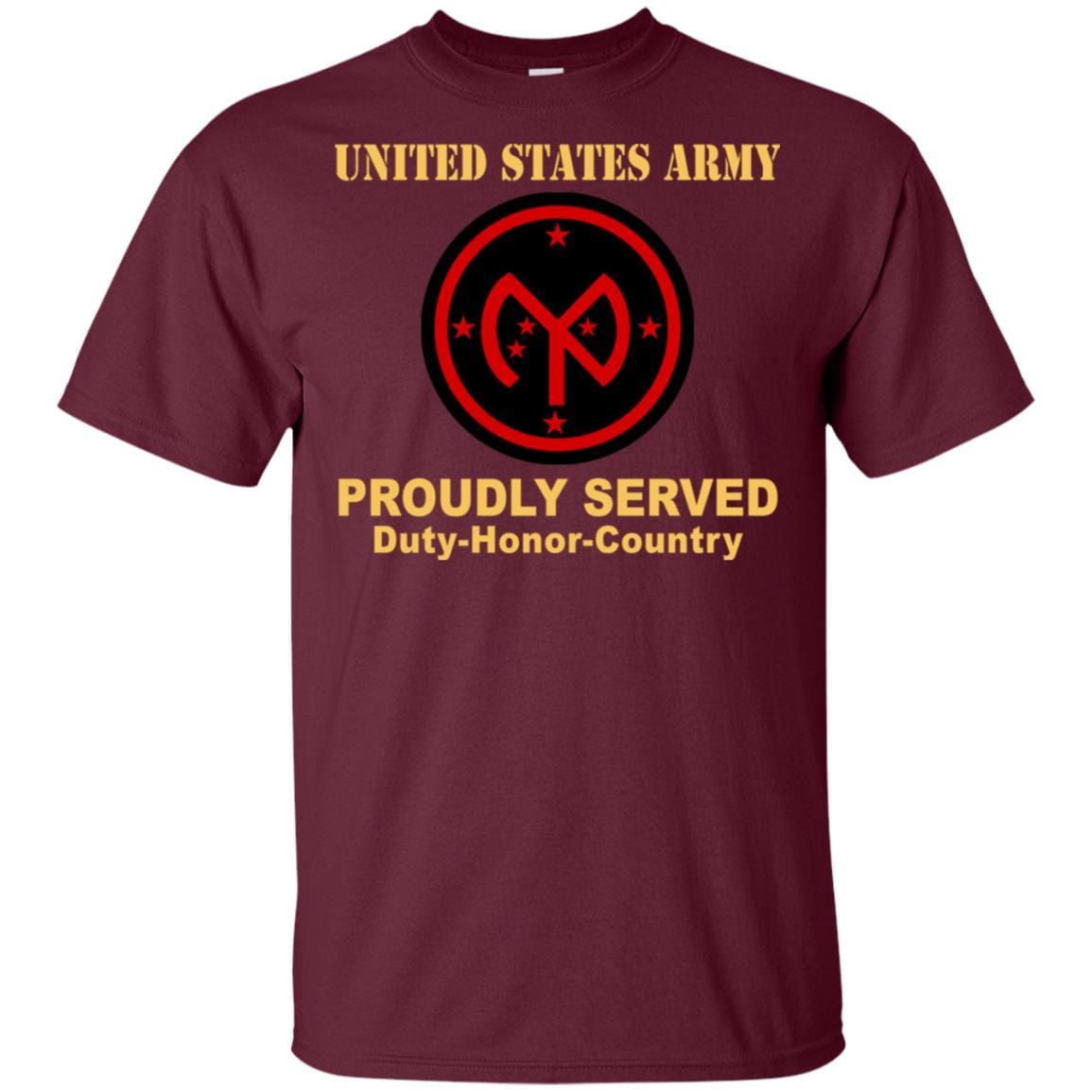 US ARMY 27TH INFANTRY BRIGADE COMBAT TEAM- Proudly Served T-Shirt On Front For Men-TShirt-Army-Veterans Nation