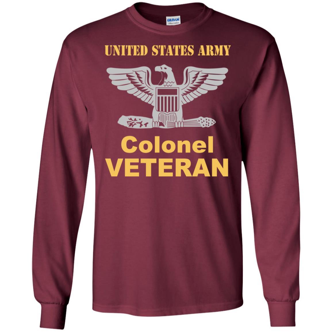 US Army O-6 Colonel O6 COL Field Officer Veteran Men T Shirt On Front-TShirt-Army-Veterans Nation