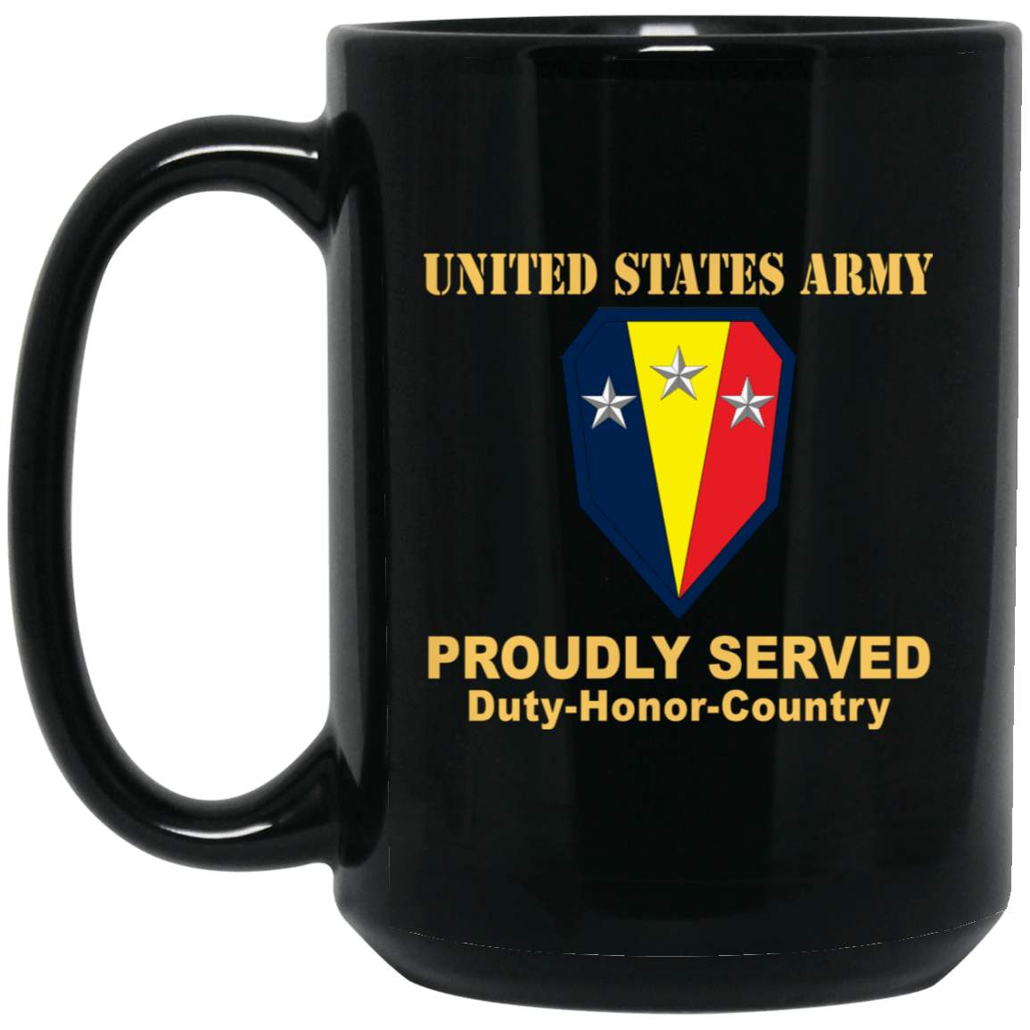 US ARMY 50TH INFANTRY BRIGADE COMBAT TEAM - 11 oz - 15 oz Black Mug-Mug-Army-CSIB-Veterans Nation