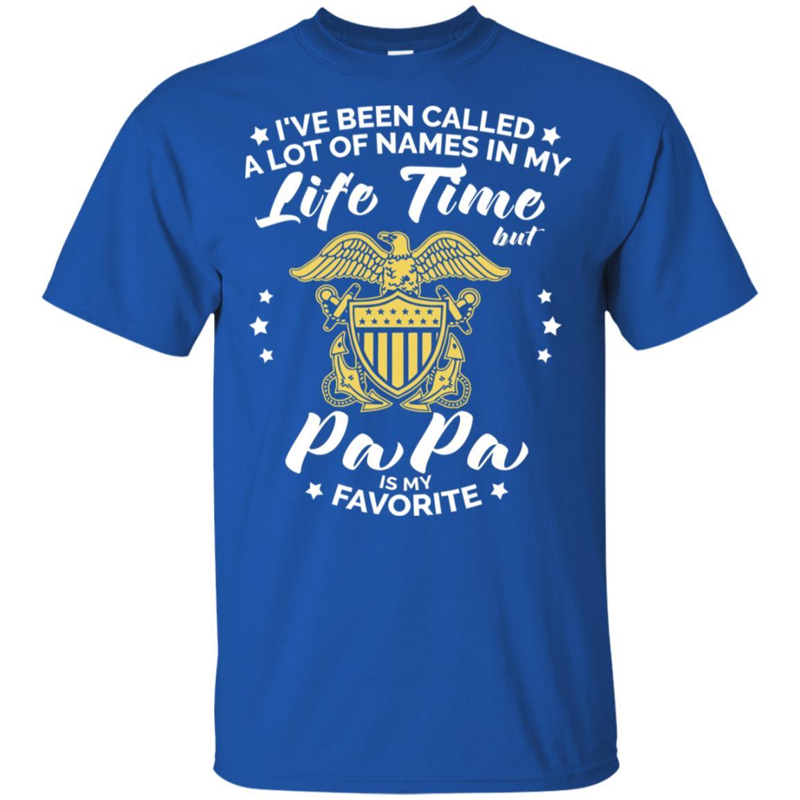 i've been called a lot of things in my life but papa - NAVY T-Shirt On Front-TShirt-Navy-Veterans Nation