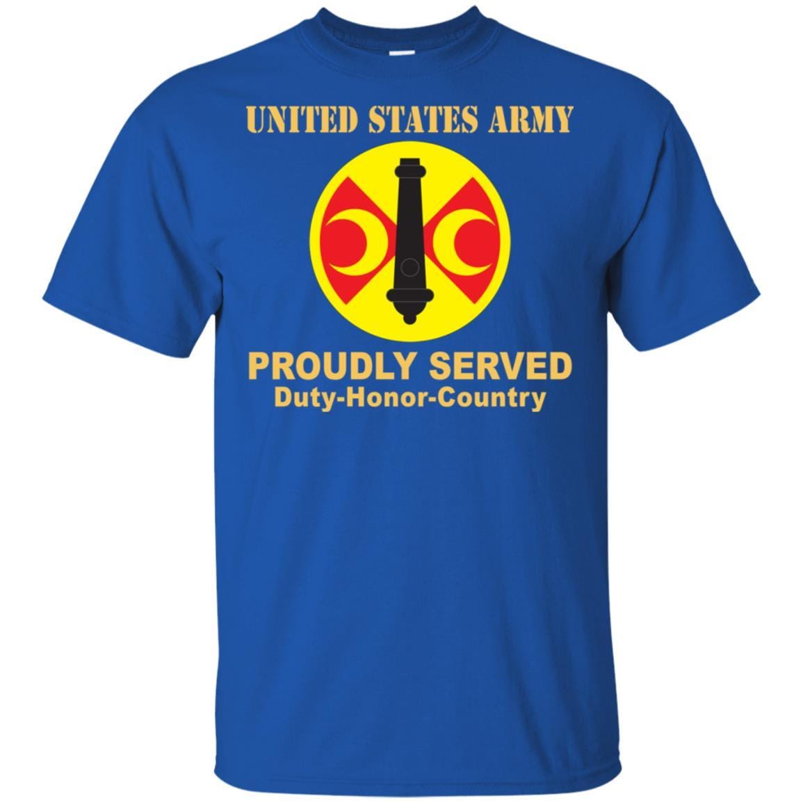 US ARMY 210TH FIRES BRIGADE- Proudly Served T-Shirt On Front For Men-TShirt-Army-Veterans Nation