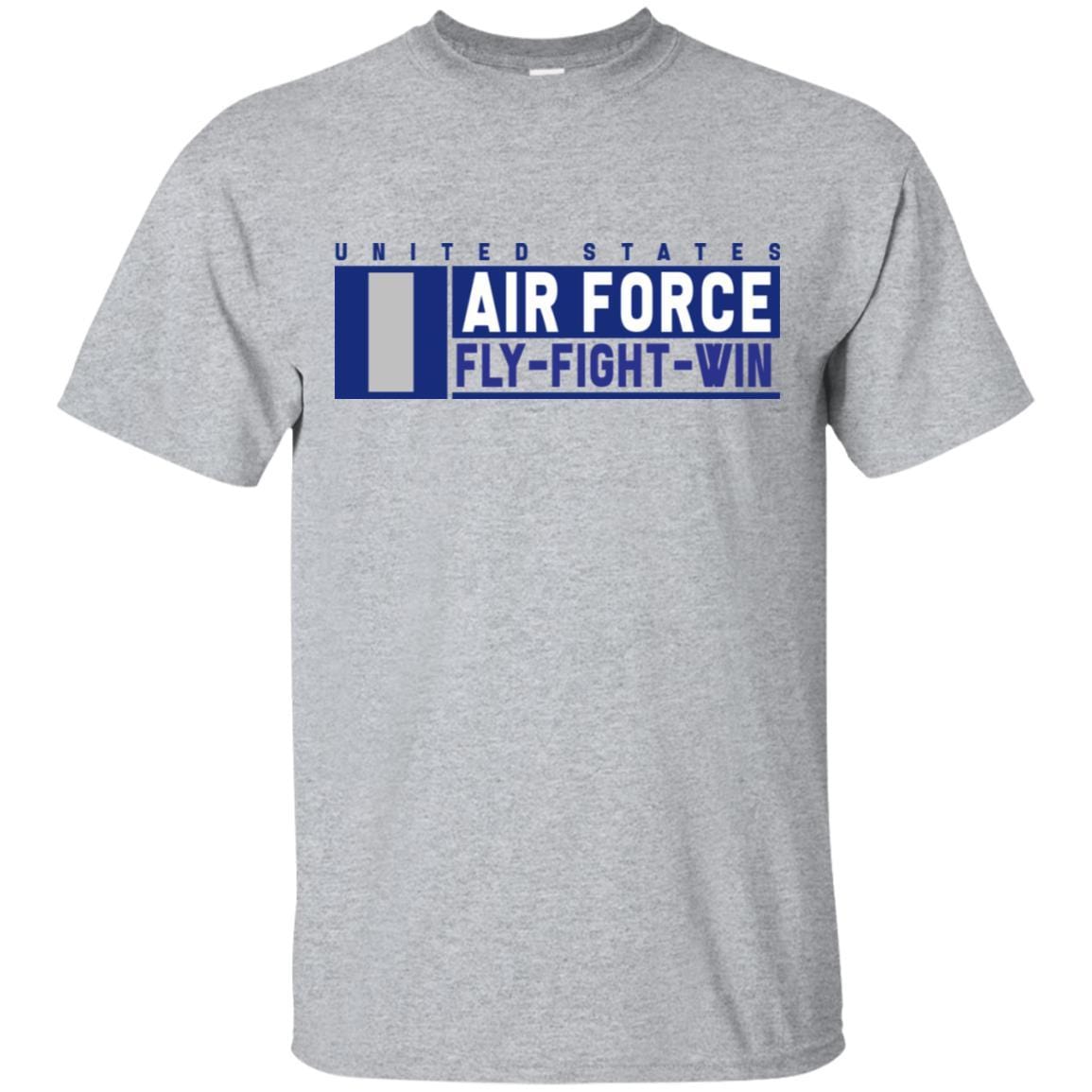 US Air Force O-2 First Lieutenant Fly - Fight - Win T-Shirt On Front For Men-TShirt-USAF-Veterans Nation
