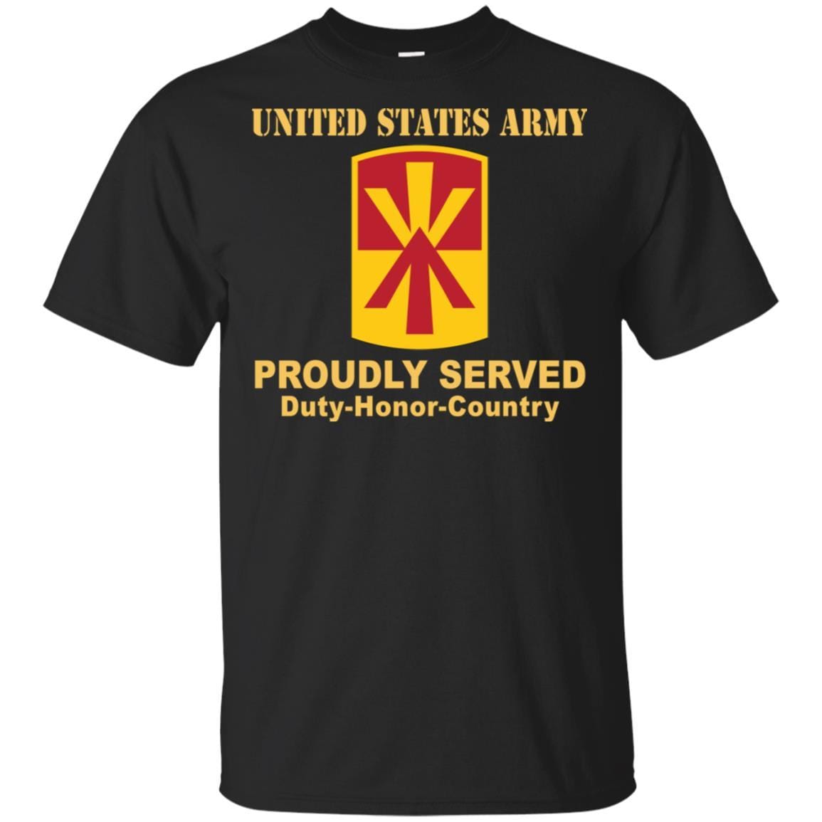 US ARMY 11TH AIR DEFENSE ARTILLERY BRIGADE- Proudly Served T-Shirt On Front For Men-TShirt-Army-Veterans Nation