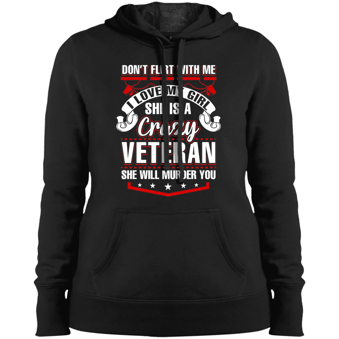 Military T-Shirt "She Is A Crazy Veteran"-TShirt-General-Veterans Nation
