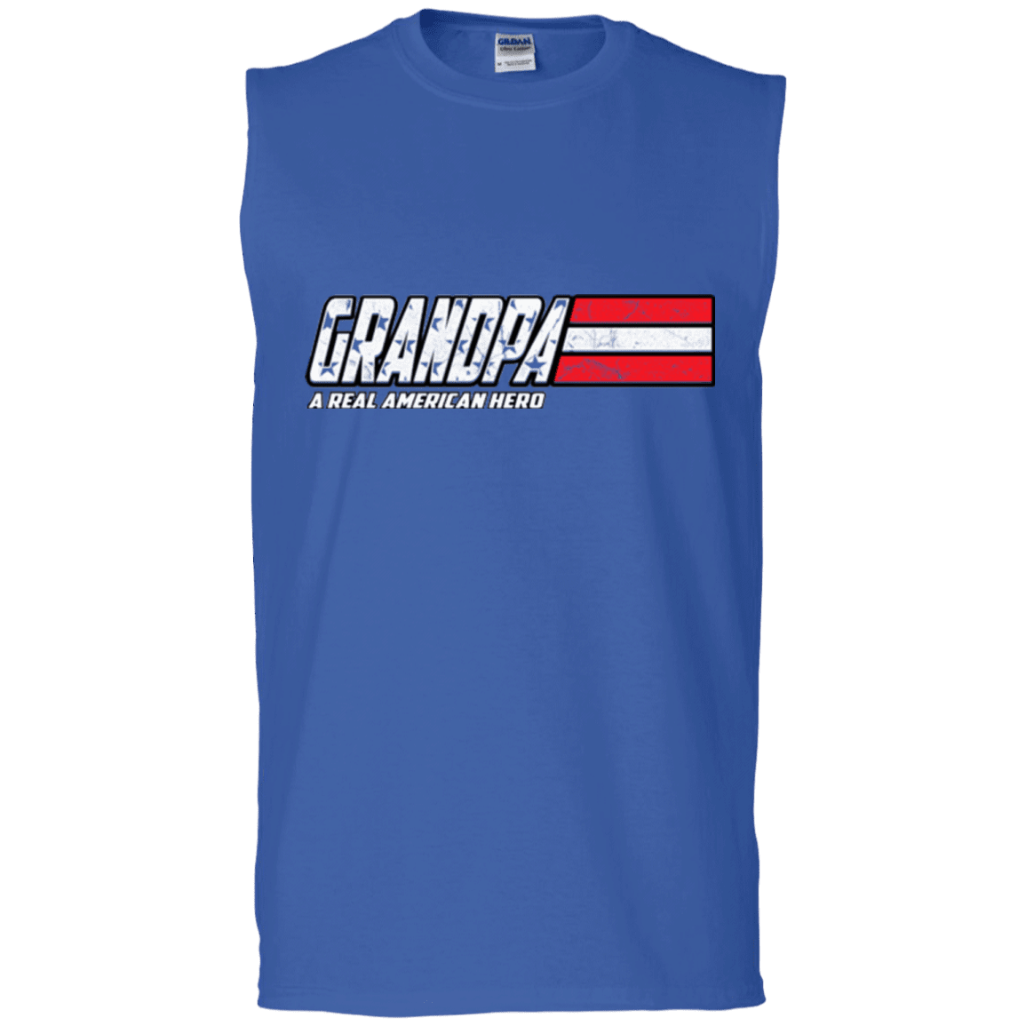 Military T-Shirt "Grandpa - A Real American Hero - Men" Front-TShirt-General-Veterans Nation