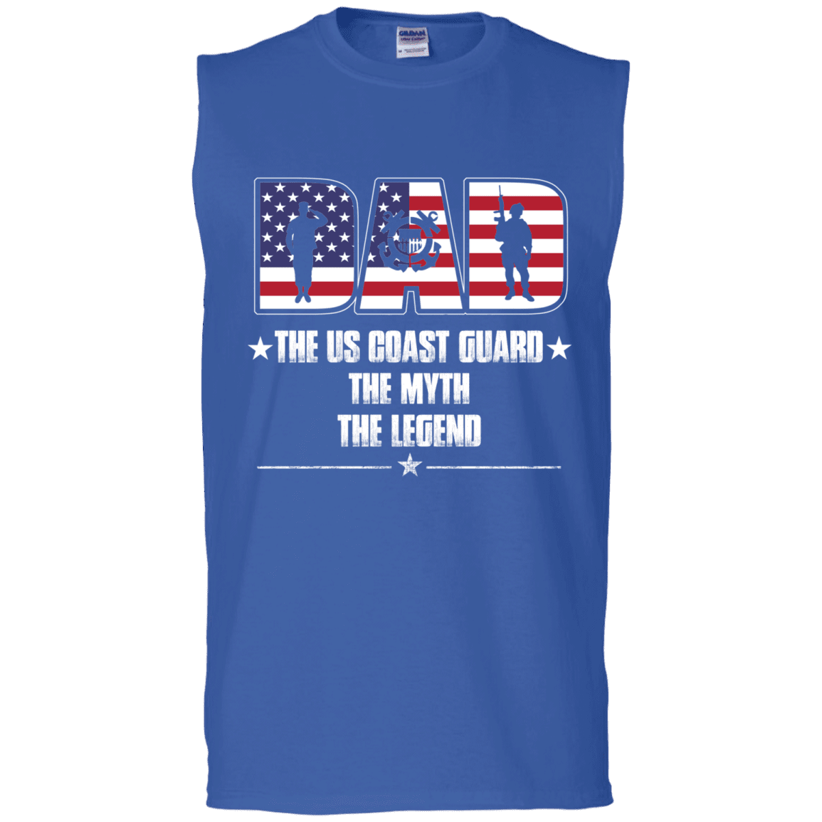 US Coast Guard Legend Dad Front T Shirts-TShirt-USCG-Veterans Nation