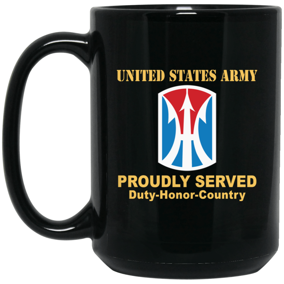 US ARMY 11TH INFANTRY BRIGADE- 11 oz - 15 oz Black Mug-Mug-Army-CSIB-Veterans Nation