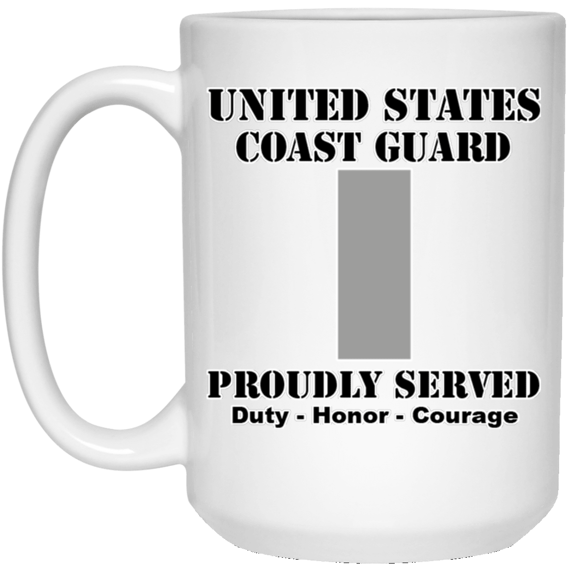 US Coast Guard O-2 Lieutenant Junior Grade O2 LTJG Junior Officer Ranks White Coffee Mug - Stainless Travel Mug-Mug-USCG-Officer-Veterans Nation