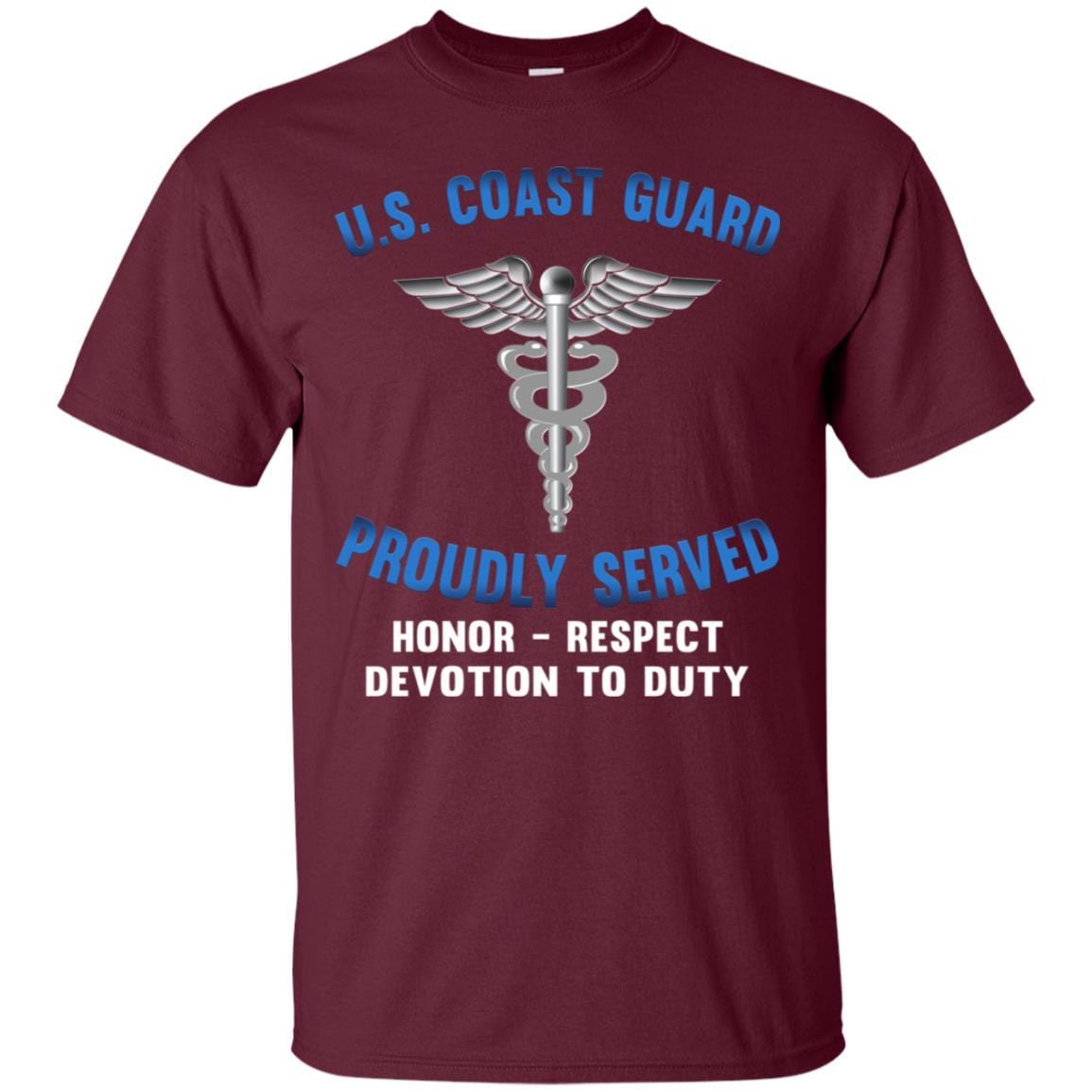 US Coast Guard Health Services Technician HS Logo Proudly Served T-Shirt For Men On Front-TShirt-USCG-Veterans Nation