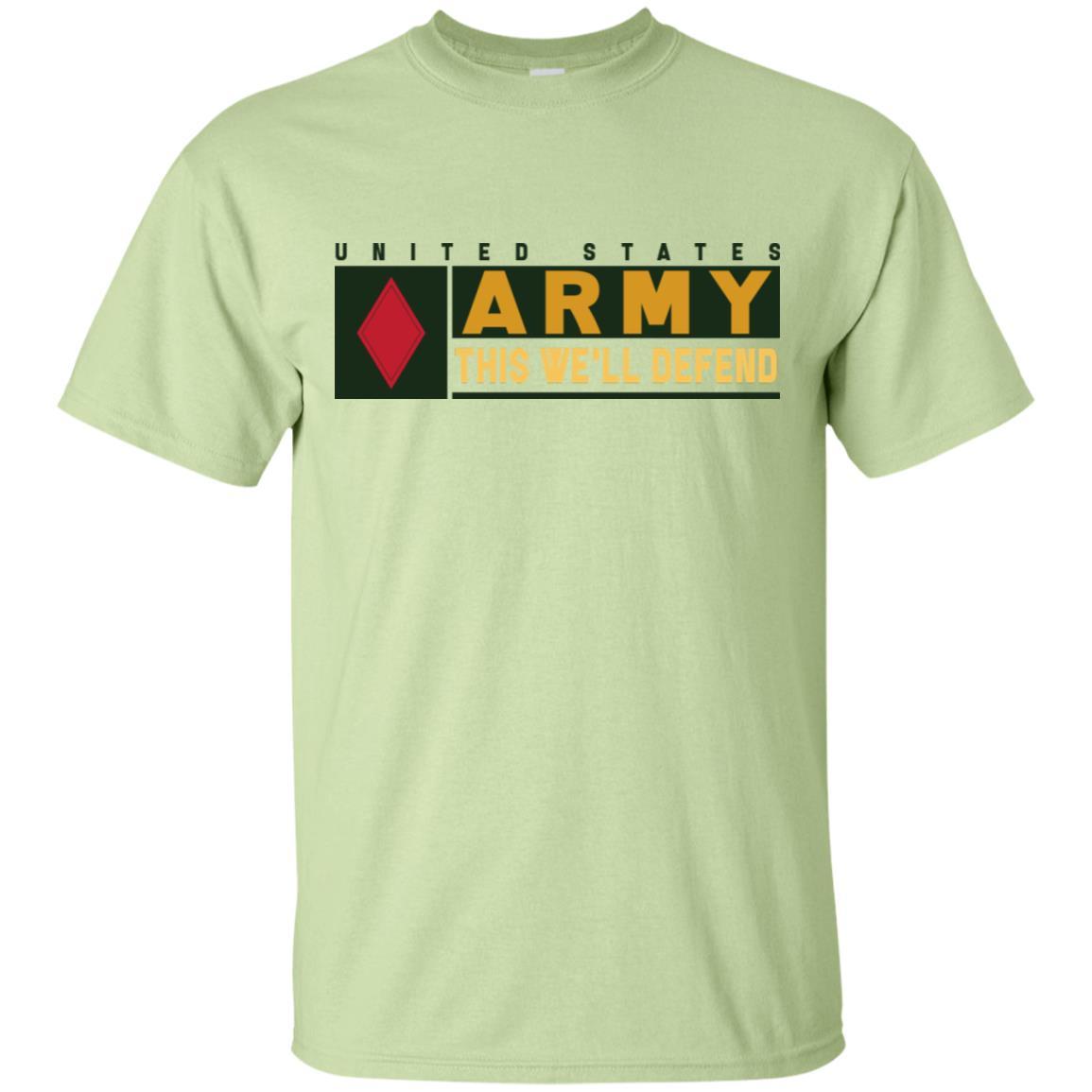 US Army 5TH INFANTRY DIVISION- This We'll Defend T-Shirt On Front For Men-TShirt-Army-Veterans Nation