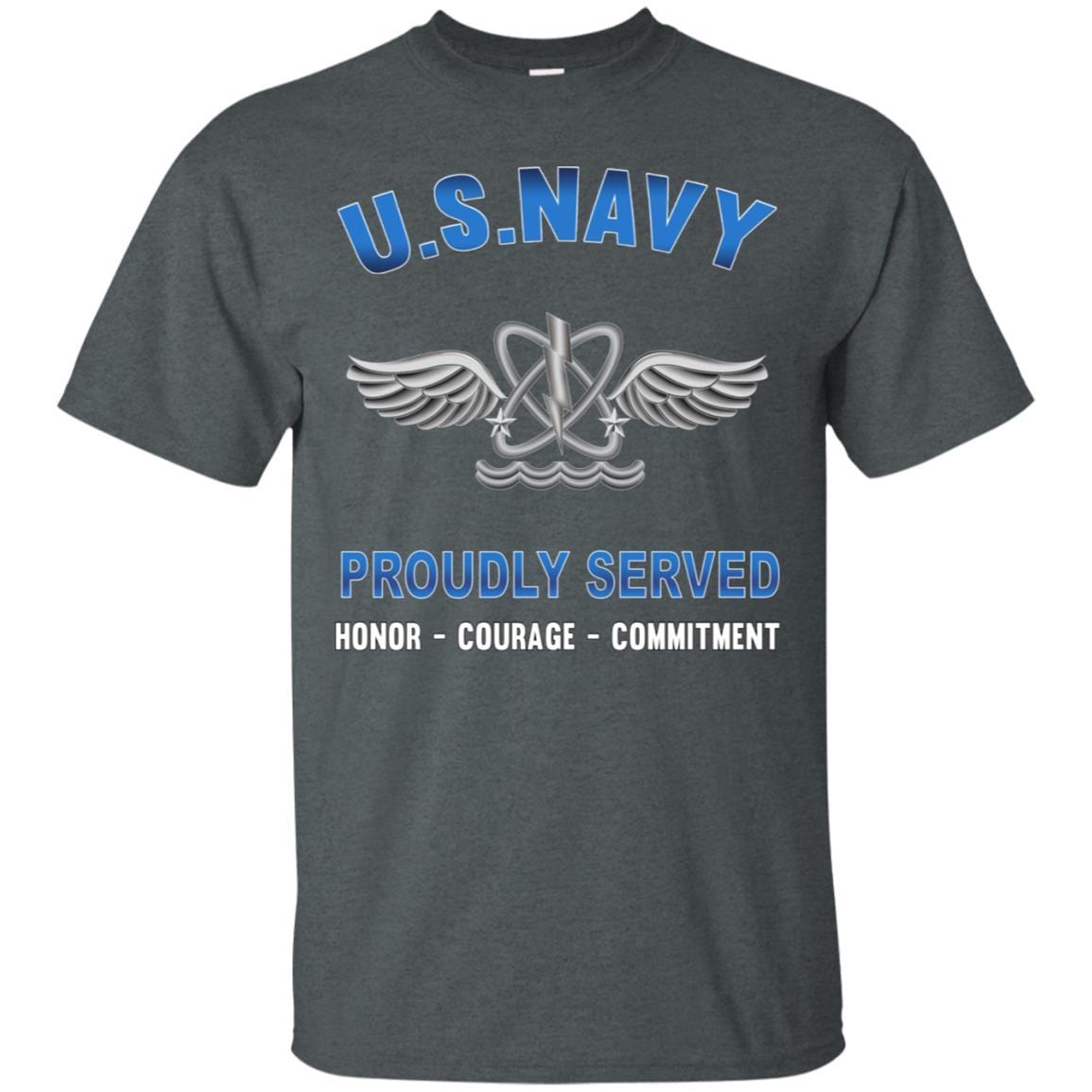 U.S Navy Naval aircrewman Navy AW - Proudly Served T-Shirt For Men On Front-TShirt-Navy-Veterans Nation