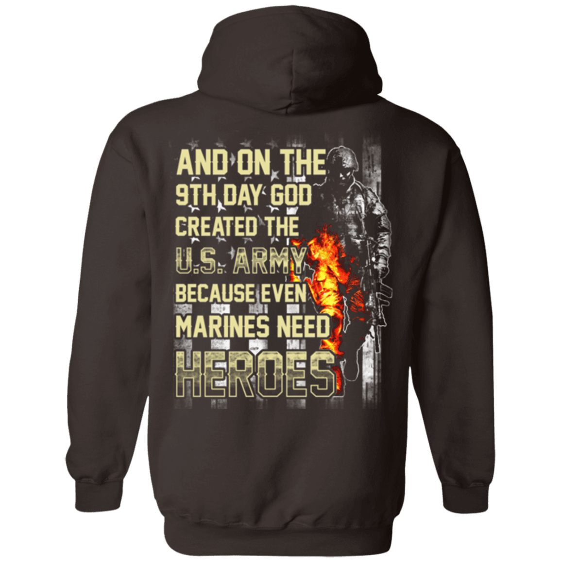 On The 9th Day God Created The US Army T Shirt-TShirt-Army-Veterans Nation