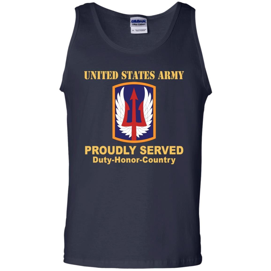 US ARMY 185TH THEATER AVIATION BRIGADE- Proudly Served T-Shirt On Front For Men-TShirt-Army-Veterans Nation