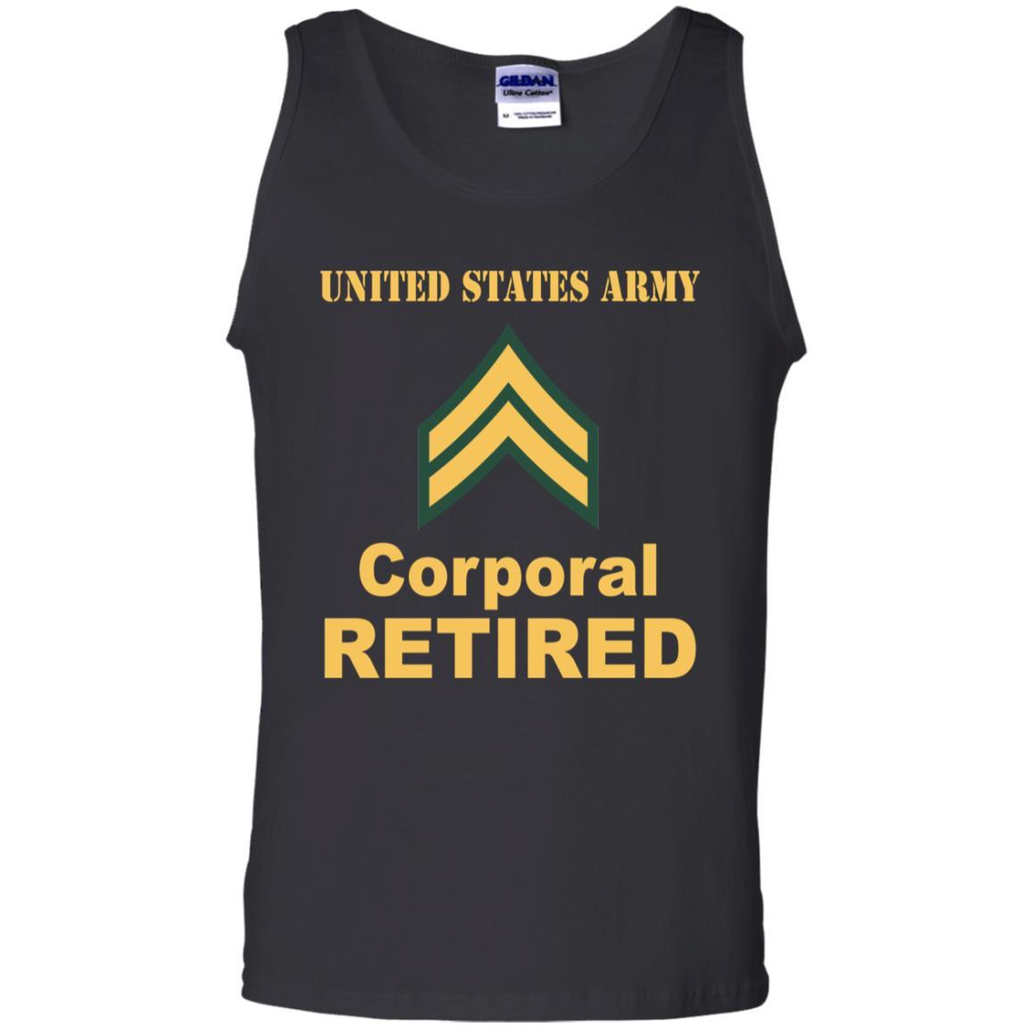 US Army E-4 Corporal E4 CPL Noncommissioned Officer Reired Men T Shirt On Front-TShirt-Army-Veterans Nation