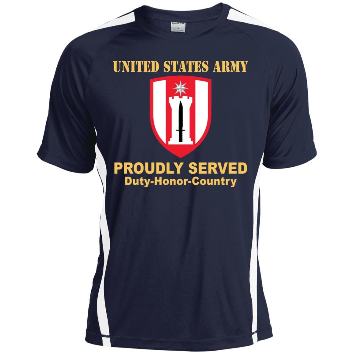 US ARMY 372ND ENGINEER BRIGADE- Proudly Served T-Shirt On Front For Men-TShirt-Army-Veterans Nation