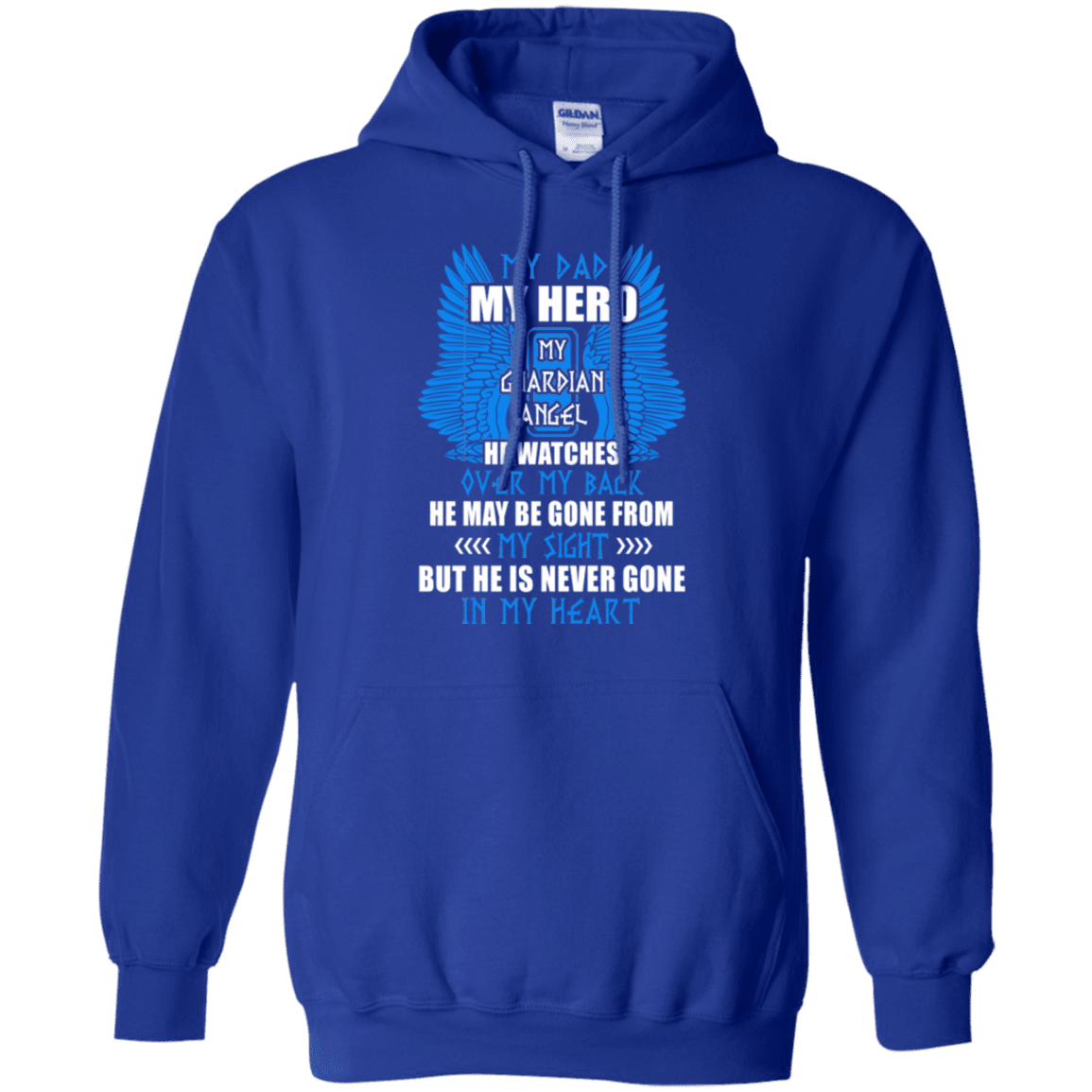 Military T-Shirt "MY DAD IS MY HERO MY GUARDIAN ANGEL"-TShirt-General-Veterans Nation