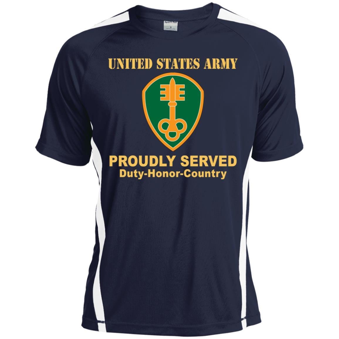 US ARMY 300 MILITARY POLICE BRIGADE- Proudly Served T-Shirt On Front For Men-TShirt-Army-Veterans Nation